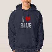 I Love Shih tzus Sweat - shirt à capuche, Shihtzu (Devant)