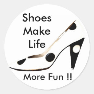 I Love Shoes Vrouw Fashionista Ronde Sticker