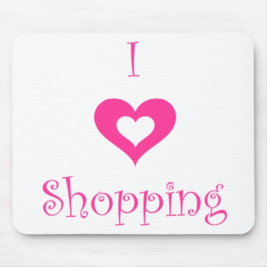 I Love Shopping Muismat (Voorkant)