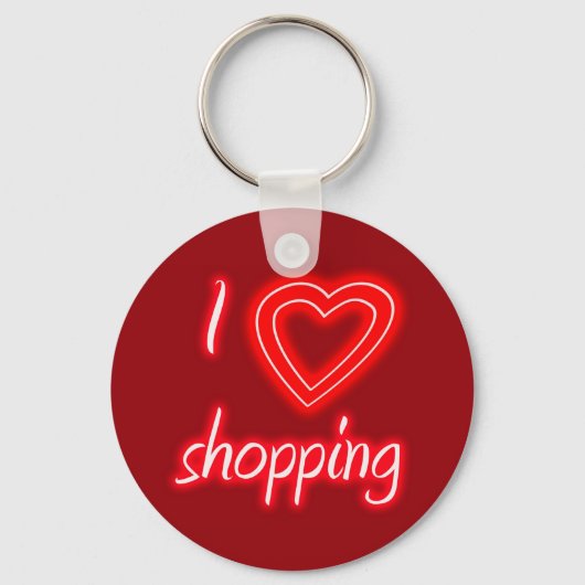 I Love Shopping Sleutelhanger (Voorkant)