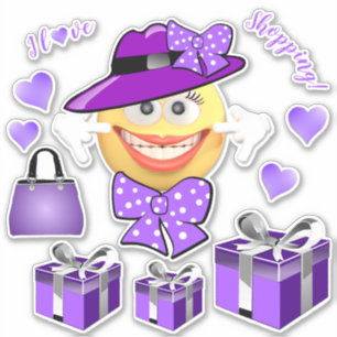 I Love Shopping Smiling Mode Emoji Sticker