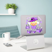 I Love Shopping Smiling Mode Emoji Sticker (Ordinateur portable sur le bureau)