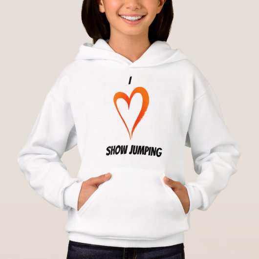 I Love Show Jumping - Enfants Sweat - shirt à capu (Devant)