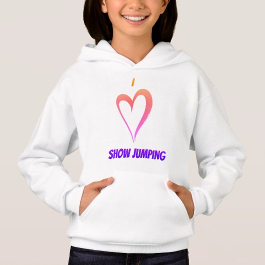 I Love Show Jumping - Enfants Sweat - shirt à capu (Devant)