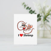 I Love Shrimp Briefkaart (Staand voorkant)