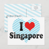 I Love Singapore Briefkaart (Voorkant / Achterkant)