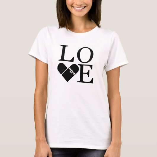 I Love Skateboarding T-Shirt (Voorkant)