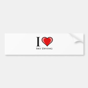 I Love Sky Diving Bumpersticker