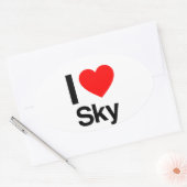 i love sky ovale sticker (Envelop)