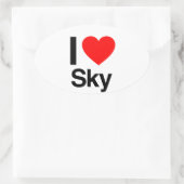i love sky ovale sticker (Tas)