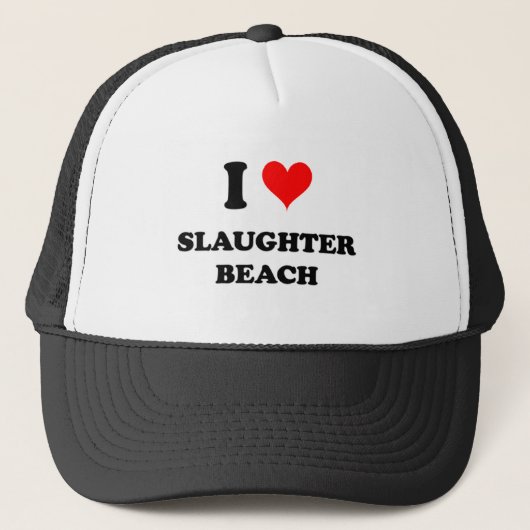 I Love Slaughter Beach Delaware Trucker Pet (Voorkant)