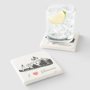 I Love Slonim Belarus Architecture Church Stenen Onderzetter