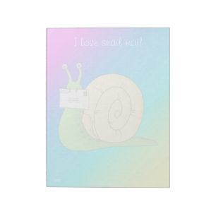 I Love Snail Mail (Gradient) - 11 x 8,5-inch lapto Notitieblok
