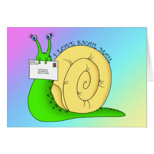 I Love Snail Mail (Gradient) - 5 inch x 7 inch Art