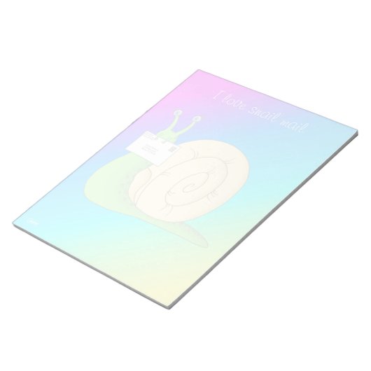 I Love Snail Mail (Gradient) - Bloc-notes de 11 po (Incliné)