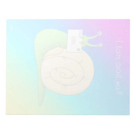 I Love Snail Mail (Gradient) - Bloc-notes de 11 po (Devant)