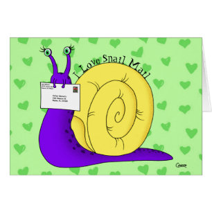 I Love Snail Mail (Green) - 5-inch x 7-inch Art Ka
