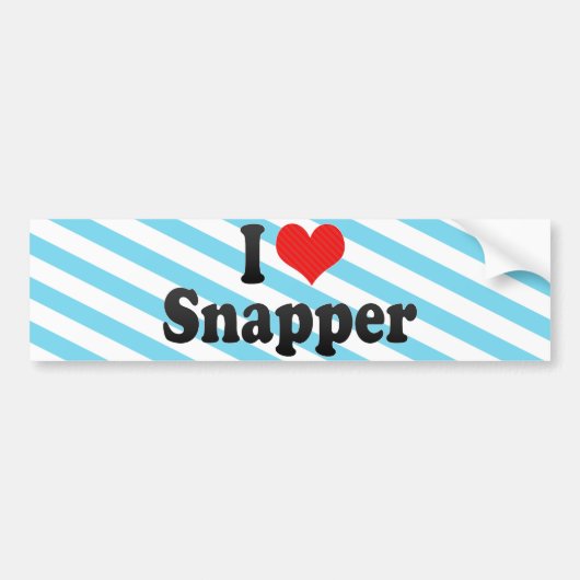 I Love Snapper Bumpersticker (Voorkant)