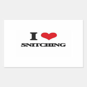 I Love Snitching Rechthoekige Sticker