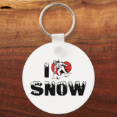 I Love Snow Sleutelhanger (Voorkant)