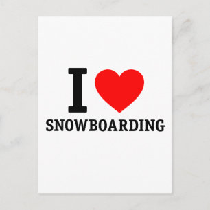 I Love Snowboarding Briefkaart