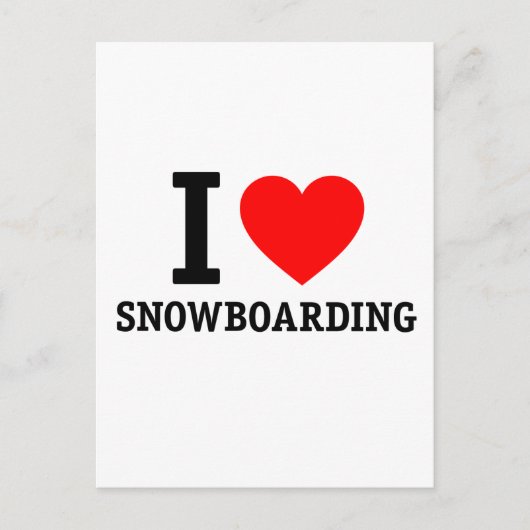I Love Snowboarding Briefkaart (Voorkant)