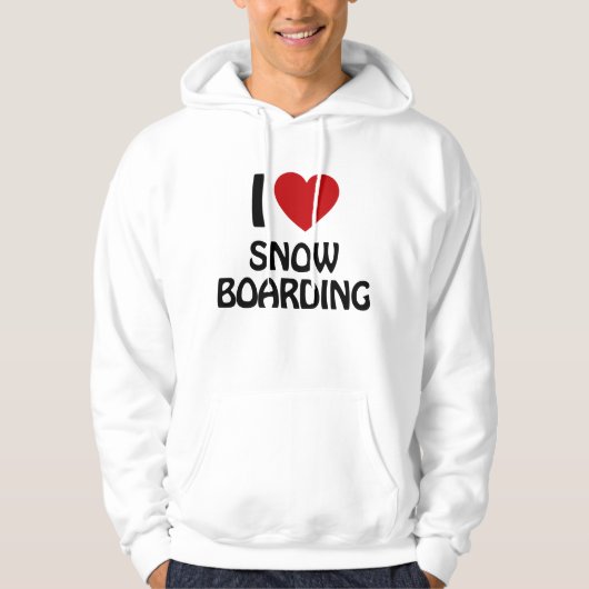I love snowboarding hoodie (Voorkant)