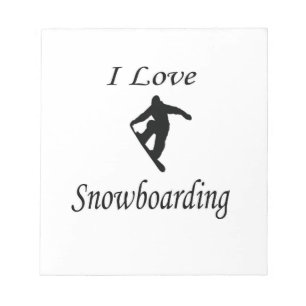 I Love Snowboarding Notitieblok