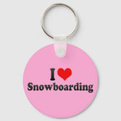 I Love Snowboarding Sleutelhanger (Voorkant)