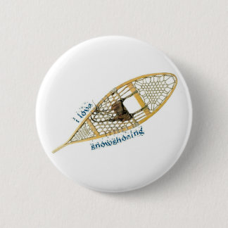 i love snowshoeing ronde button 5,7 cm