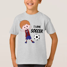 I Love Soccer Boy - with name jersey- blond