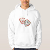 I Love Soccer Locket Hoodie (Voorkant)