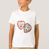 I Love Soccer Locket T-shirt (Voorkant)