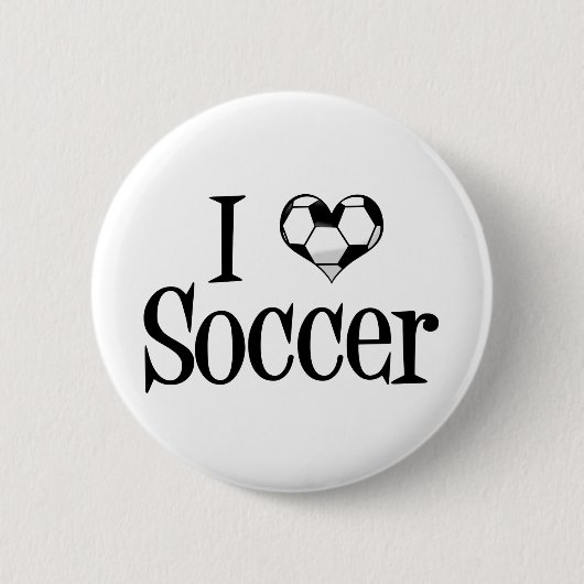 I Love Soccer Ronde Button 5,7 Cm (Voorkant)