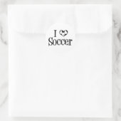 I Love Soccer Ronde Sticker (Tas)