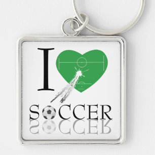 I Love Soccer Sleutelhanger