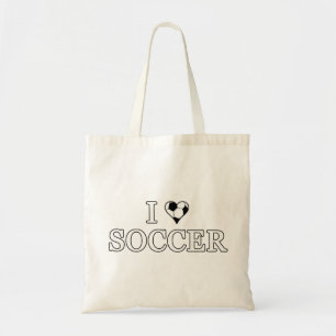 I Love Soccer Tote Bag