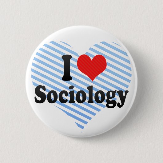 I Love Sociology Ronde Button 5,7 Cm (Voorkant)
