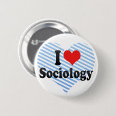 I Love Sociology Ronde Button 5,7 Cm (Voorkant /achterkant)