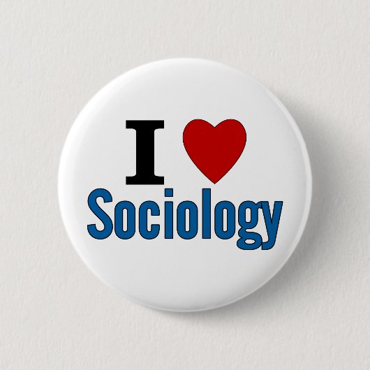 I Love Sociology Ronde Button 5,7 Cm (Voorkant)