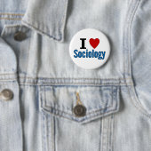 I Love Sociology Ronde Button 5,7 Cm (In situ)