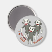 I Love Sock Monkeys Magneet (Voorkant / Achterkant)