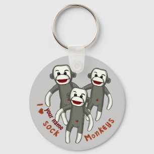 I Love Sock Monkeys Sleutelhanger