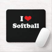 I Love Softball Tshirt Muismat (Met muis)