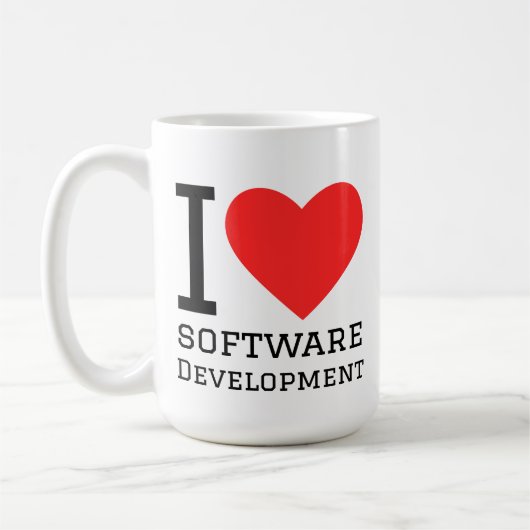 I love software development koffiemok (Links)