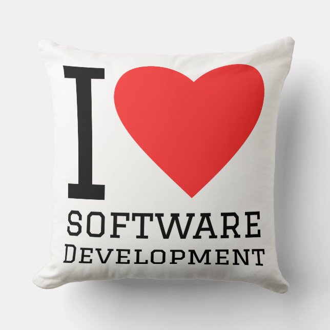 I love software development kussen (Voorkant)
