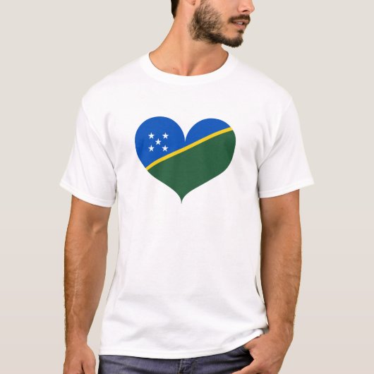 I Love Solomon Islands Flag T-shirt (Voorkant)