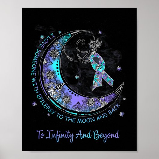 I Love Someone With Epilepsy To The Moon And Byck  Poster (Voorkant)