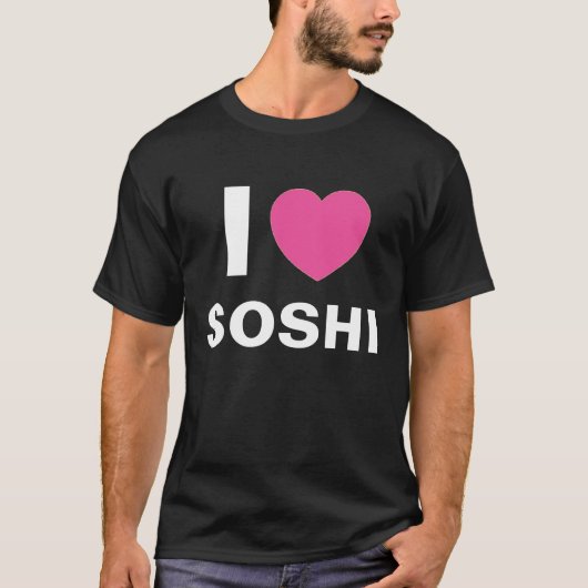 I Love Soshi T Shirt (Black) (Voorkant)