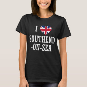 I Love Southend on Zee England Union Jack Flag Hea T-shirt